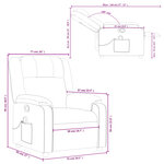 vidaXL Fauteuil de massage inclinable Noir Tissu