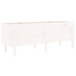 vidaXL Lit surélevé de jardin blanc 160x50x57 cm bois de pin massif