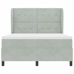 vidaXL Lit à ressorts avec matelas Gris clair 200 x 160 cm Polyester