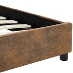 vidaXL Cadre de lit sans matelas marron similicuir daim 180x200 cm