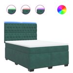 vidaXL Sommier à lattes de lit et matelas Vert foncé 160x200cm Velours