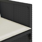 vidaXL Ensemble à manger de jardin 9Pièces coussins noir résine tressée