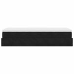 VidaXL Cadre de lit ottoman avec matelas noir 100x200cm velours