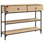 vidaXL Table console chêne sonoma 100x25x75 cm bois d'ingénierie