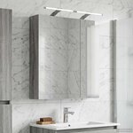 vidaXL Armoire Miroir de Salle de Bain Gris Sonoma 60 x 14 5 x 70 cm