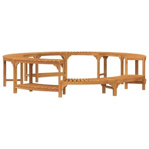 vidaXL Entourage de bain à remous Bois d'Acacia Massif Marron