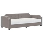 vidaXL Lit de jour avec matelas taupe 80x200 cm tissu