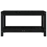 vidaXL Banc de jardin noir 82 5x35x45 cm bois massif de pin