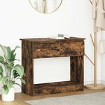 vidaXL Table console avec tiroirs chêne fumé 85 5x38 5x74 5 cm