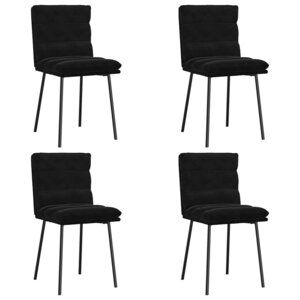 vidaXL Chaises à manger lot de 4 Noir Velours