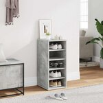 vidaXL Armoire à chaussures Gris béton 31 5x35x70 cm Bois d'ingénierie