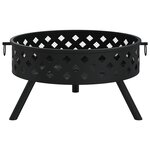 vidaXL Foyer avec tisonnier 58 cm XXL acier