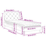 vidaXL Lit avec matelas noir 90x200 cm velours