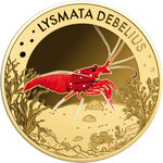 Monnaie BLOOD SHRIMP Sea Creatures 1/1000 Oz Or 3000 Francs Chad