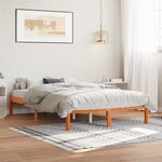 vidaXL Cadre de lit sans matelas cire marron 140x200cm bois pin massif