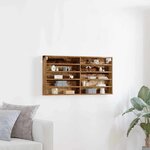 vidaXL Cabinet d'Affichage avec étagère Bois Ancien 100 x 8.5 x 50 cm