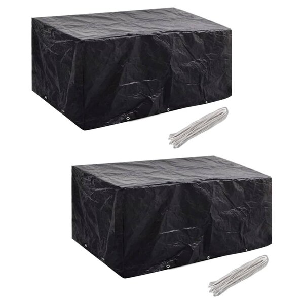 vidaXL Housses de salon de jardin 2 Pièces Rotin 10 œillets 240 x 140 cm