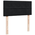 vidaXL Sommier à lattes de lit avec matelas Noir 100x200 cm Velours