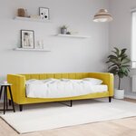vidaXL Lit de jour avec matelas jaune 80x200 cm velours