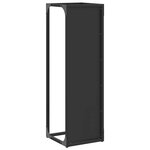 vidaXL Portant de bois chauffage noir 25x25x80 cm