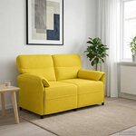 vidaXL Canapé 100  polyester  cadre en métal  MDF  Contreplaqué