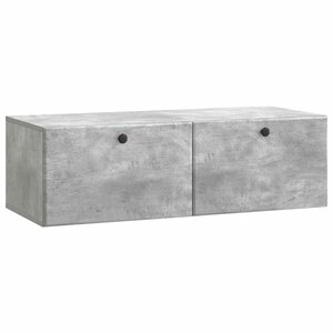 vidaXL Meuble TV mural 98 x 41 x 30 cm Gris béton Bois d'ingénierie