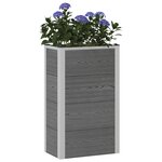 vidaXL Jardinière surélevée Gris 50 x 30 x 82 cm WPC et Aluminium