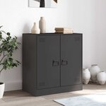 vidaXL Buffet noir 67x39x73 cm acier