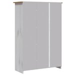 vidaXL Garde-robe 3 portes Blanc 118x50x171 5cm Pin Assortiment Panama