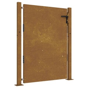 vidaXL Portail de jardin 105x130 cm acier corten