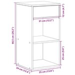 vidaXL Tables de chevet avec tiroir 2 Pièces vieux bois 35x34x66 5 cm
