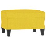vidaXL Fauteuil avec repose-pied Jaune clair 60 cm Tissu