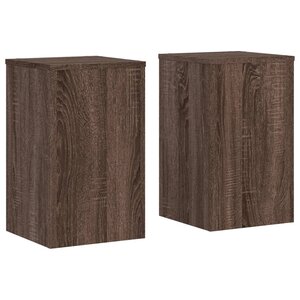 vidaXL Supports pour plantes 2 Pièces chêne marron bois d'ingénierie