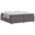 vidaXL Cadre de lit avec matelas Gris 200 x 200 cm tissu