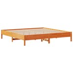 vidaXL Cadre de lit sans matelas cire marron 200x200cm bois pin massif