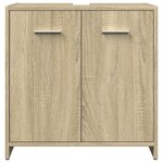 vidaXL Ensemble de meubles de salle de bain 4 Pièces chêne sonoma