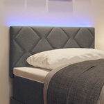 vidaXL Tête de lit avec des lumières à LED Réglable Gris 80 cm tissu