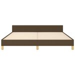 vidaXL Cadre de lit sans matelas marron foncé 180x200 cm tissu