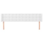 vidaXL Tête de lit avec oreilles Blanc 163x16x78/88 cm Similicuir