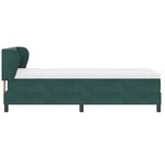 Lit box spring vidaXL avec matelas vert foncé 100x200 cm en velours
