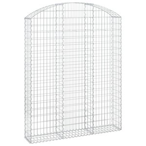 vidaXL Panier de gabions arqué 150x30x180/200 cm Fer galvanisé