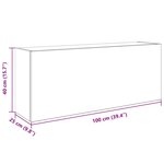 vidaXL Armoire murale de bain chêne marron 100x25x40cm bois ingénierie