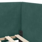 vidaXL Cadre de lit d'angle Vert foncé 90 x 190 cm Velours