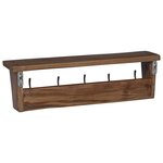 vidaXL Cintre Marron 50 x 10 x 14 cm Bois de Mahogany Massif
