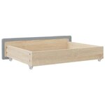 vidaXL Tiroirs de lit 2 Pièces gris clair bois d'ingénierie et tissu