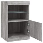 vidaXL Buffet avec lumières LED sonoma gris 41x37x67 cm