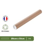 Pack and Move - Lot 12 tubes pour expédition et emballage - 0.6x50cm - Pour affiche et poster - Avec capuchon