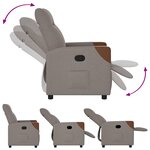 vidaXL Fauteuil inclinable Taupe Tissu