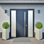 vidaXL Jardinières 2 Pièces blanc triangulaire 50x43x75 cm acier