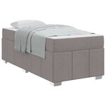 vidaXL Cadre de lit avec matelas Taupe 100 x 200 cm tissu